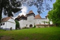 Landscape with the fortified church from Viscri, Brasov, Romania