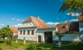 Viscri village and fortified church of Viscri, Transylvania, Rom Royalty Free Stock Photo