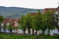 Viscri village in transylvania, romania. old rural saxon architecture heritage Royalty Free Stock Photo