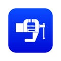 Vise tool icon digital blue