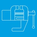 Vise tool icon, outline style