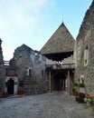 Courtyard at Visegrad castle, Hungary Royalty Free Stock Photo