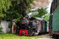 Viseu de Sus, Maramures, Romania - June 13, 2022: Steam train Mocanita