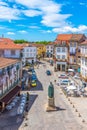 VISEU, PORTUGAL, MAY 20, 2019: View of the Dom Duarte square in Viseu, Portugal