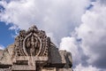 Vishmu statue on Front top Vimana Tower at Veera Narayana temple in Belavadi, Karnataka, India