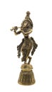 vishnu avatar lord krishna of hindu religion golden statue