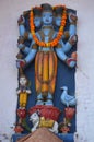 Vishnu Blue Statue of a Hindu Deity in Varanasi, India