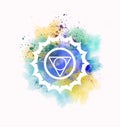 Vishuddha chakra Royalty Free Stock Photo