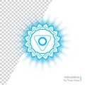 Vishuddha. Chakra vector isolated minimalistic flat icon