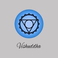 Vishuddha.Throat chakra. Symbol of the fifth human chakra.