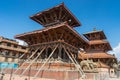 Vishwanath Temple reconstruction at Patan dubar square, Kathmandu, Nepal Royalty Free Stock Photo