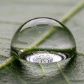 Are visible within the droplet, casting reflections and refractions of Royalty Free Stock Photo