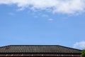 Visible landscape old wooden building tiled roof outdoor sky background image concept for background copy space free Royalty Free Stock Photo