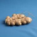 Visible ridges typical of ginger s irregular shape. Thin wiry Royalty Free Stock Photo