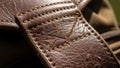 Visible stitching and textured surface patterns. The leather Royalty Free Stock Photo