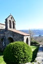 Visigothic pre Romanesque Landmark. Santa Comba de Bande medieval church, Ourense, Spain.