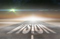 Vision against road leading out to the horizon Royalty Free Stock Photo