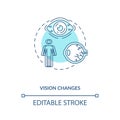 Vision changes concept icon