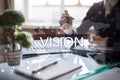 Vision concept. Business, Internet and technology concept. Royalty Free Stock Photo