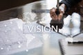 Vision concept. Business, Internet and technology concept. Royalty Free Stock Photo