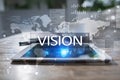 Vision concept. Business, Internet and technology concept. Royalty Free Stock Photo