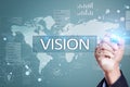 Vision concept. Business, Internet and technology concept. Royalty Free Stock Photo