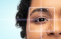 african woman undergoing laser eye surgery Royalty Free Stock Photo