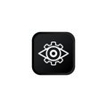 Vision, eye icon modern button design black symbol isolated on white background. Vector EPS 10 Royalty Free Stock Photo