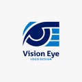 Vision eye logo design Royalty Free Stock Photo