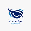 Vision eye logo design Royalty Free Stock Photo