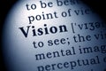 Definition of the word vision Royalty Free Stock Photo