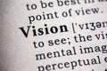 Definition of the word vision Royalty Free Stock Photo