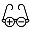 Vision glasses icon, outline style