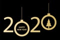 2020 vision, happy new year logo design