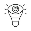 Vision idea concept, icon in line design. vision, insight, idea, creativity, thinking, foresight, imagination on white background Royalty Free Stock Photo