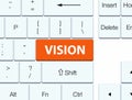 Vision orange keyboard button Royalty Free Stock Photo