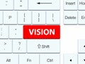 Vision red keyboard button Royalty Free Stock Photo