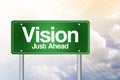 Vision Just Ahead Green Road Sign Royalty Free Stock Photo