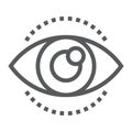 Vision line icon, development and business