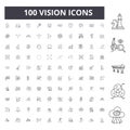 Vision line icons, signs, vector set, outline illustration concept