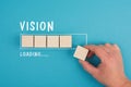 Vision loading, progress bar, personal development, planning the future target, business challenge, success and achievement Royalty Free Stock Photo