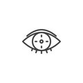 Vision and mission line icon
