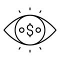 vision money icon modern illustration