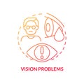 Vision problems concept icon