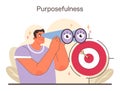 Vision of Purposefulness illustration. Flat vector illustration Royalty Free Stock Photo