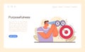 Vision of Purposefulness illustration. Flat Royalty Free Stock Photo
