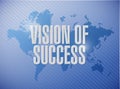 vision of success world map sign concept Royalty Free Stock Photo