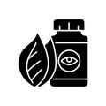 Vision supplements black glyph icon