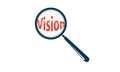 Vision Text and Magnifying Glass