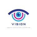 Vision - vector logo template concept illustration. Abstract human eye icon sign. Design element Royalty Free Stock Photo